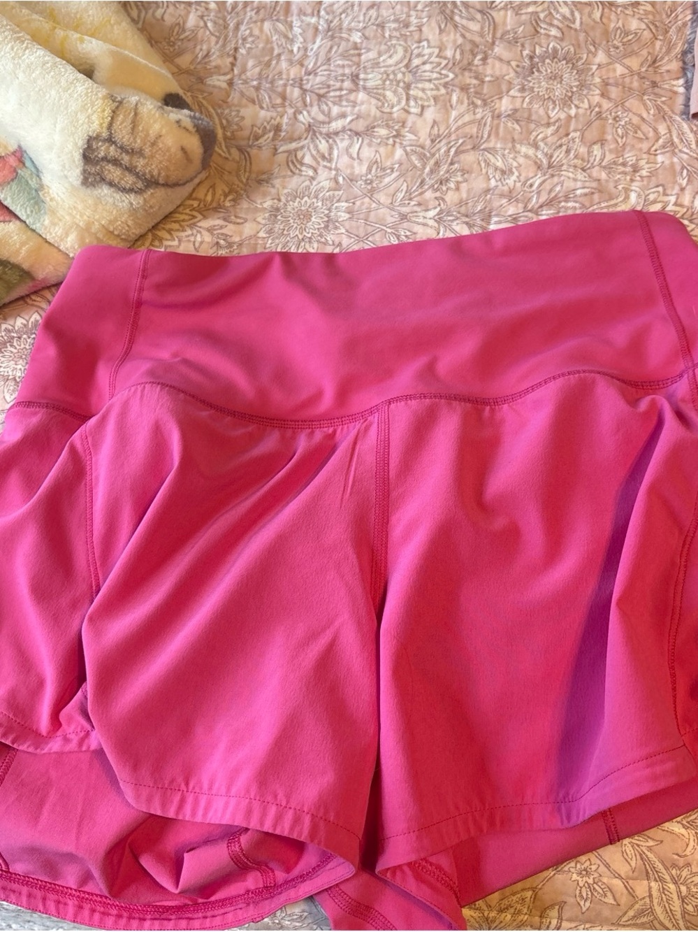 Bright Pink Athletic Skort with Logo Detail
